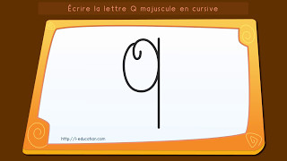 Écrire lalphabet Apprendre à écrire la lettre Q majuscule en cursive [upl. by Hervey]