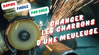 Changer les charbons d une meuleuse  Remplacer les charbons de moteur électrique [upl. by Odraude]