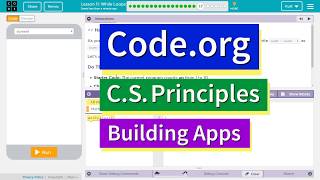 While Loops Lesson 1117 Tutorial with Answers Codeorg CS Principles [upl. by Akinna340]