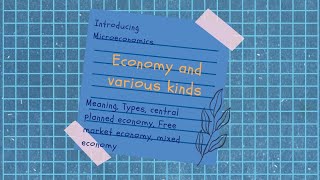 Economy and its various kindsclass11chapter 2 part 2 [upl. by Narra]