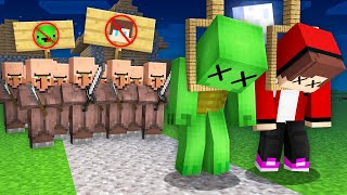 Why Did Villagers Hanged JJ and Mikey in Minecraft  Maizen [upl. by Fleda561]