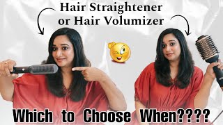 Are u confused with hair straightening and volumizing Lets find out  gowri krishnan  grwm [upl. by Dorothi145]