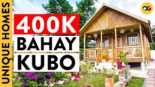 A Look In and Around This P400K Modernized Bahay Kubo  Unique Homes [upl. by Kiker]