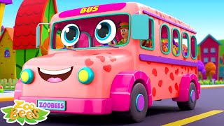 The Wheels On The Bus  Baby Bus Song  Nursery Rhymes and Kids Songs For Children With Zoobees [upl. by Ogram]