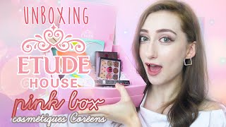 ENG ETUDE HOUSE Pink Box unboxing 1  Cosmétiques Coréens 🇰🇷 💄 [upl. by Ardekan]