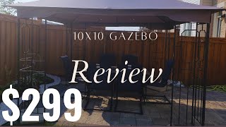 Gazebo for Patio and Backyard  Review  Style Selections 10 x10 [upl. by Arrotal]