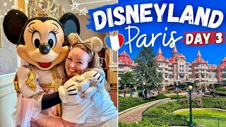 DISNEYLAND PARIS 2024 🏰 DAY 3 • Disneyland Hotel Review Royal Banquet Lunch amp Favourite Rides 🇫🇷✨ [upl. by Nafis]