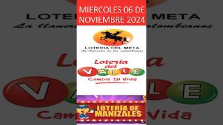 quot🎯 ¡Probabilidades de Ganar Loterías Meta Valle y Manizales HOY 💰 Miércoles 6 de Noviembre 2024quot [upl. by Retniw]