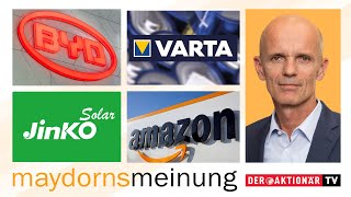 Maydorns Meinung Porsche AG Varta Tesla BYD NIO Amazon SolarEdge JinkoSolar Freyr Battery [upl. by Federico]