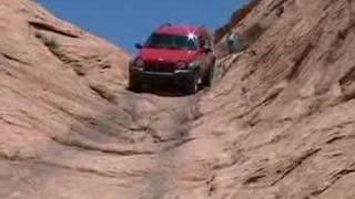 Jeep Liberty on Hole in the Rock trail Vid 5 Chute [upl. by Eniaj]