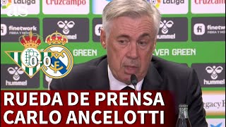 BETIS 0  REAL MADRID 0  RUEDA de PRENSA de ANCELOTTI quotEstoy AFECTADOquot  AS [upl. by Ecarret]