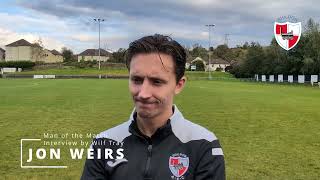 Shildon Man of the Match Jon Weirs spoke to Wilf Tray following todays defeat at Kendal Town FC [upl. by Airamzul867]