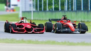 Ferrari F1 2022 F175 vs Ferrari F1 2025 Concept at Imola GP [upl. by Intyre]