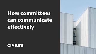 How committees can communicate effectively [upl. by Indyc]