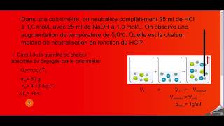 Chaleur molaire de neutralisation [upl. by Suoivart]