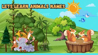 ANIMAL NAMES FOR KIDS  EDUCATIONAL VIDEOS [upl. by Martita]