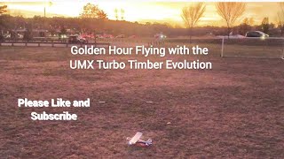 Golden Hour Flying with the UMX Turbo Timber Evolution rc rcplane umx rcflying [upl. by Ayamat]