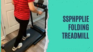 SSPHPPLIE Folding Treadmills for Home Review Manual  Portable Treadmills Small Space Foldable [upl. by Joscelin]