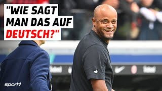 Bei dieser Frage muss Kompany lauthals lachen [upl. by Eevets]