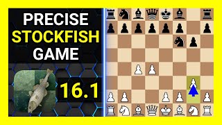 Precise Stockfish 161 Chess Game Kings Indian Defense Fianchetto Variation Immediate [upl. by Stephens]