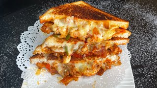 Chicken Fajita Sandwich Recipe  Cheese Chicken Sandwich  Best Chicken Cheese Sandwich Recipe [upl. by Nelly]