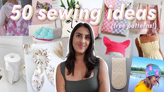 50 FAST easy sewing project ideas with free patterns amp beginner friendly [upl. by Mozelle798]