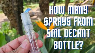 Benefits of using perfume decant  How many sprays from 5 ml bottle [upl. by Hsemar72]