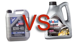 Liqui Moly MoS2 10w40 vs Mobil 1 2000 x1 10w40 test [upl. by Gauthier]