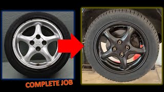 Refinishing Miata Wheels  Fix Curb Rash  Painting Miata Wheels  Repainting  COMPLETE JOB [upl. by Omero928]