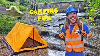 Camping for Kids  Waterfall Camp site with Handyman Hal [upl. by Ruthie357]