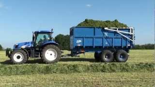 Gras Hakselen 2012  Firma Kuypers in Walem met New Holland 2205 en T6070 [upl. by Orsola660]