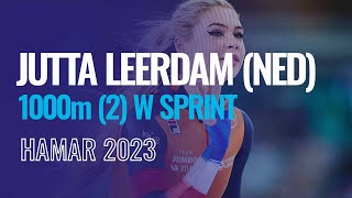 Jutta LEERDAM NED  Winner  1000m 2 W Sprint  Hamar  SpeedSkating [upl. by Ettelegna]