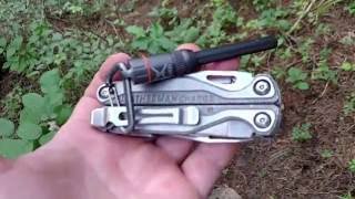 EDC Leatherman Charge TTi Firestarter Mod bushcraft titanium leatherman charge firerod [upl. by Onaireves]