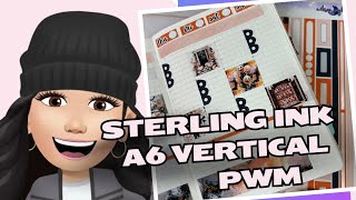 Sterling Ink  a6 vertical  Plan with me [upl. by Atinrehs]