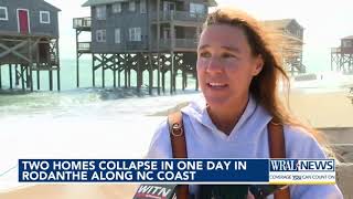 Two Outer Banks homes collapse in ocean on Friday [upl. by Rohclem]