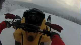 polaris pro rmk 600 2013  skidoo 800 2008 kittelfjäll dec 2012 1080p [upl. by Mehalek]