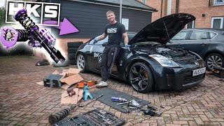 How to install coilovers on a Nissan 350z none ‘true’ type coilover [upl. by Hcib]