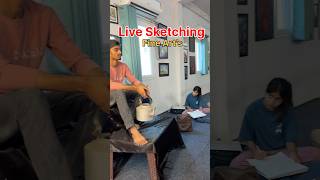 Live sketching offline classes fineartscoaching bfaentrance drawingclass artistic shortsvideo [upl. by Ahseinad183]