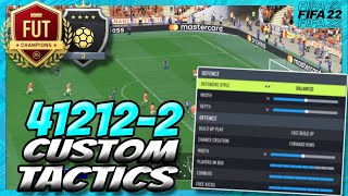 FIFA 22 THE MOST META 412122 STARTER CUSTOM TACTICS amp PLAYER INSTRUCTIONS  FUT 22 [upl. by Onida]