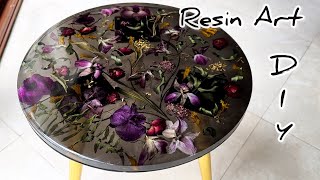 Resin Art Tutorial  Amazing Table of Flowers and Epoxy [upl. by Lytle]