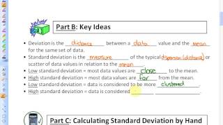 53 lesson 1 part A  part C Standard Deviation [upl. by Hyde833]