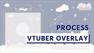 Vtuber stream overlay processmaking ✧ hewwohalo【Timelapse】 [upl. by Emmy538]