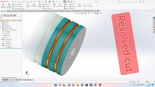 Solidworks tutorial2022how to create revolved cut feature 🤔 [upl. by Brett544]