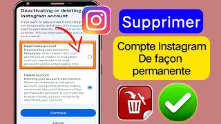 Comment supprimer définitivement un compte Instagram Suppression de compte Instagram 2024 [upl. by Iona502]