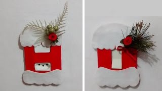 DIY  Decorando espelho de interruptor para o Natal [upl. by Irahk]