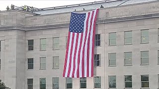 Pentagon 911 Flag Unfurling Ceremony [upl. by Ivah178]