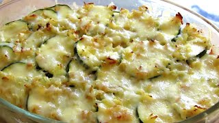 Gratin de courgettes au four recette facile et délicieuse  Easy Zucchini Gratin Recipe [upl. by Wilburn]