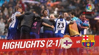 Resumen de Deportivo de la Coruña vs FC Barcelona 21 [upl. by Sandra]