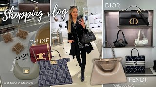 COME TO CELINE FENDI amp DIOR WITH ME  luxury shopping vlog amp my first time in Munich  Lesley Adina [upl. by Valentin]