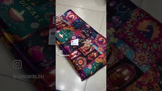 Diwali special print on armani satin width45 for ordering whatsapp or call us 9999400566YouTube [upl. by Lozano]